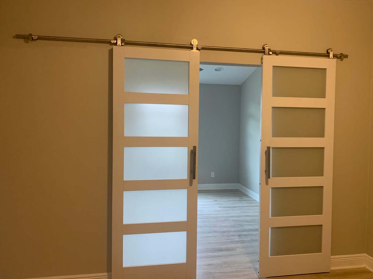Frosted Glass Barn Doors